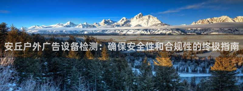 杏宇平台代理怎么样：安丘户外广告设备检测：确保安全性和合规性的终极指南