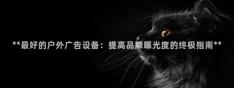 杏宇平台注册地址在哪里：**最好的户外广告设备：提高品牌曝光度的终极指南**