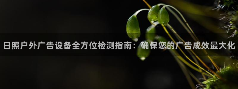 杏宇平台注册登录：日照户外广告设备全方位检测指南：确保您的广告成效最大化