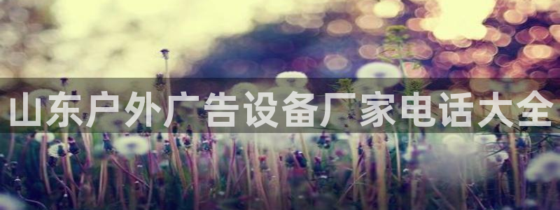 杏宇平台代理怎么样赚钱：山东户外广告设备厂家电话大全