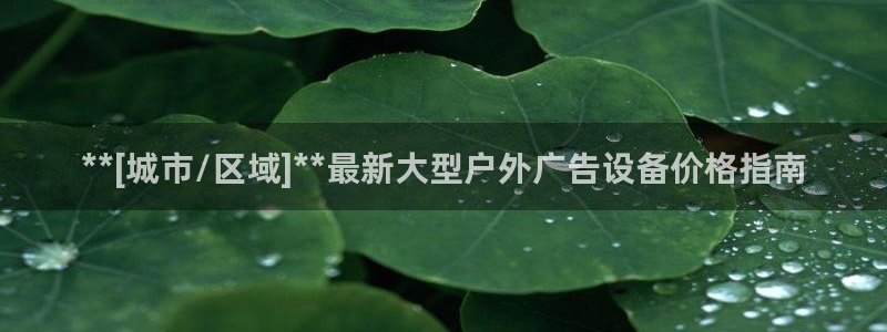 杏宇代理注册：**[城市/区域]**最新大型户外广告设备价格指南