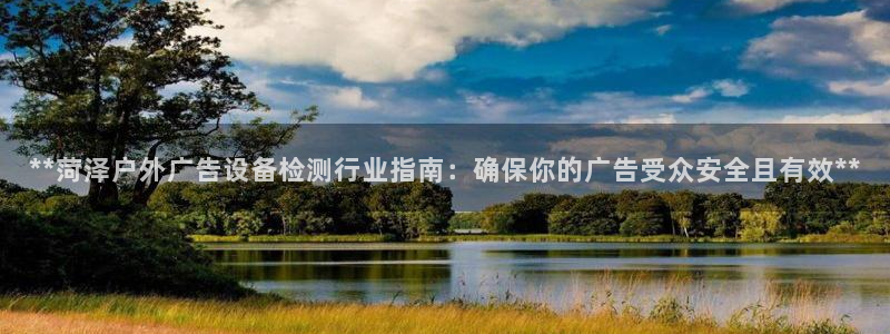 杏宇平台怎么样：**菏泽户外广告设备检测行业指南：确保你的广告受众安全且有效**
