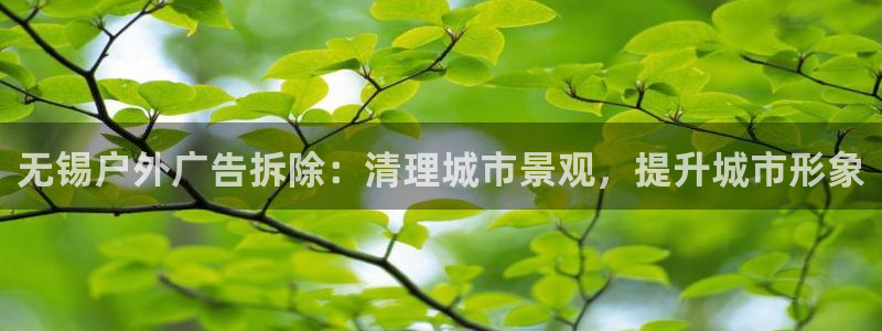 杏宇平台代理怎么赚钱快：无锡户外广告拆除：清理城市景观，提升城市形象