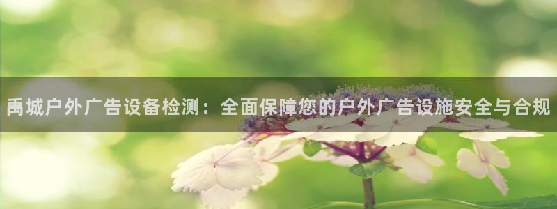 杏宇平台代理怎么赚钱：禹城户外广告设备检测：全面保障您的户外广告设施安全与合规