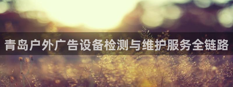 杏宇平台是什么：青岛户外广告设备检测与维护服务全链路
