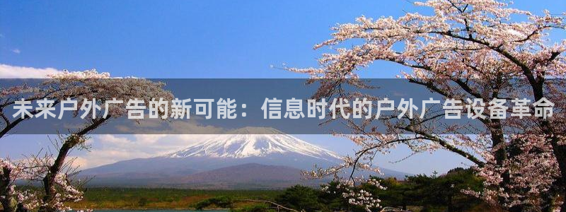 杏宇平台代理怎么样可靠吗：未来户外广告的新可能：信息时代的户外广告设备革命