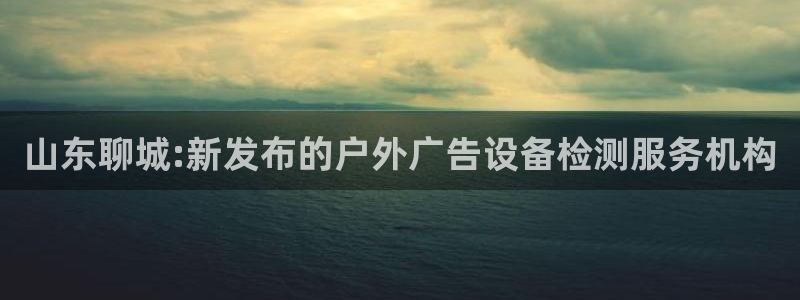 杏宇平台主管：山东聊城:新发布的户外广告